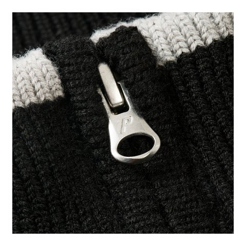 Palace ESTABLISHED ZIP FUNNEL KNIT BLACK - Style 4