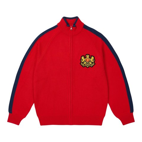 Palace ESTABLISHED ZIP FUNNEL KNIT TRUEST RED - Style 4
