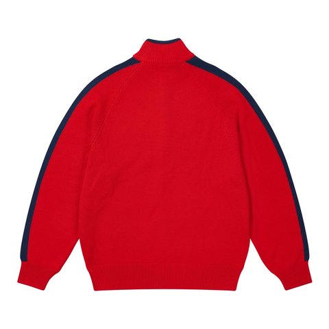 Palace ESTABLISHED ZIP FUNNEL KNIT TRUEST RED - Style 4