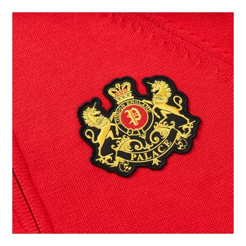 Palace ESTABLISHED ZIP FUNNEL KNIT TRUEST RED - Style 4