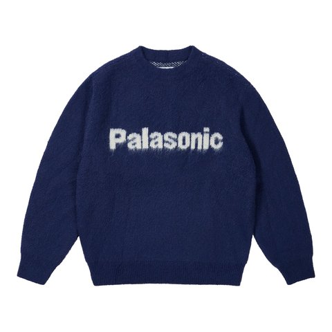 Palace PALASONIC KNIT CREW DEEP SEA BLUE - Style 2
