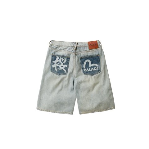 Palace PALACE EVISU LONG DENIM SHORT REVERSE INDIGO - Style 4