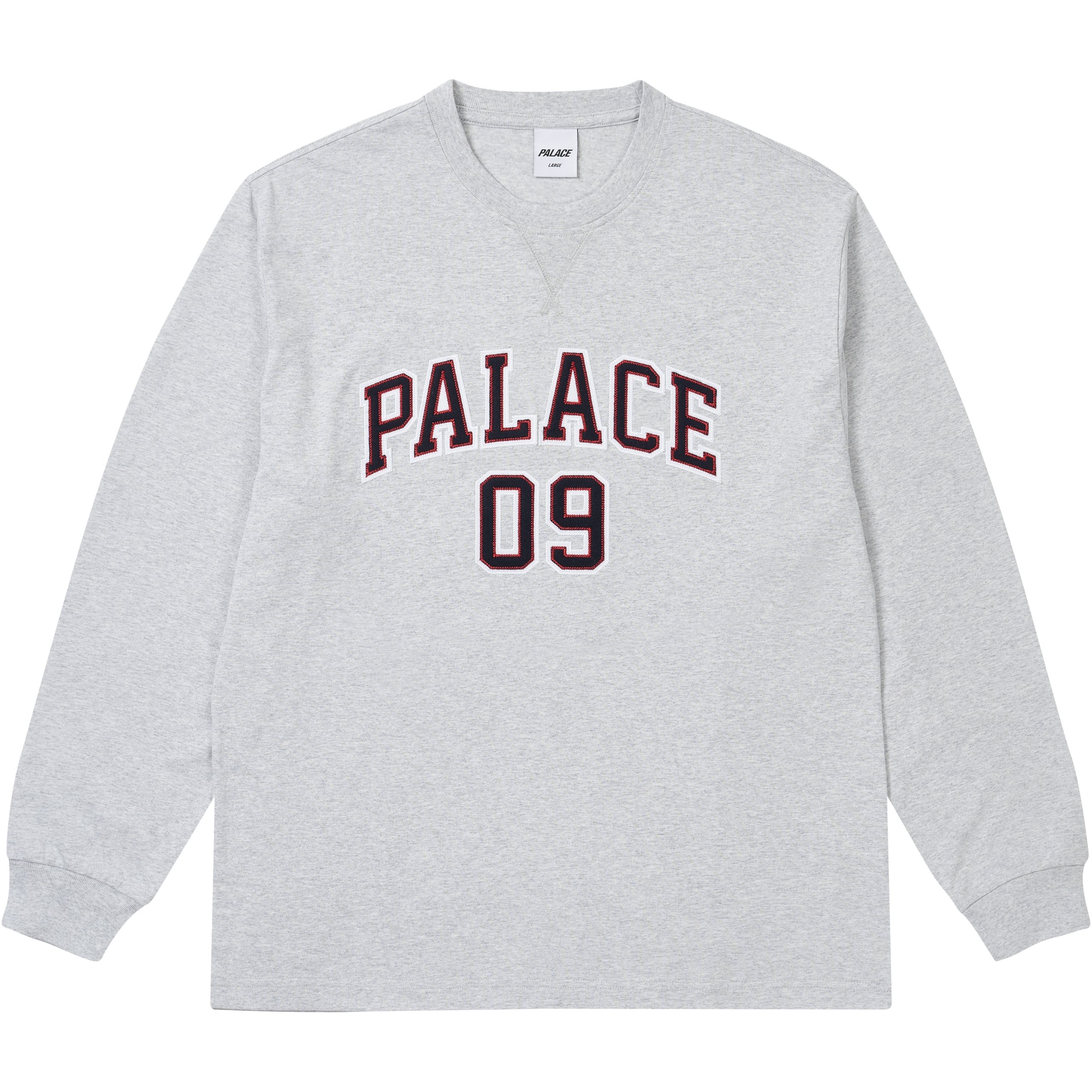 09 PALACE LONGSLEEVE GREY MARL