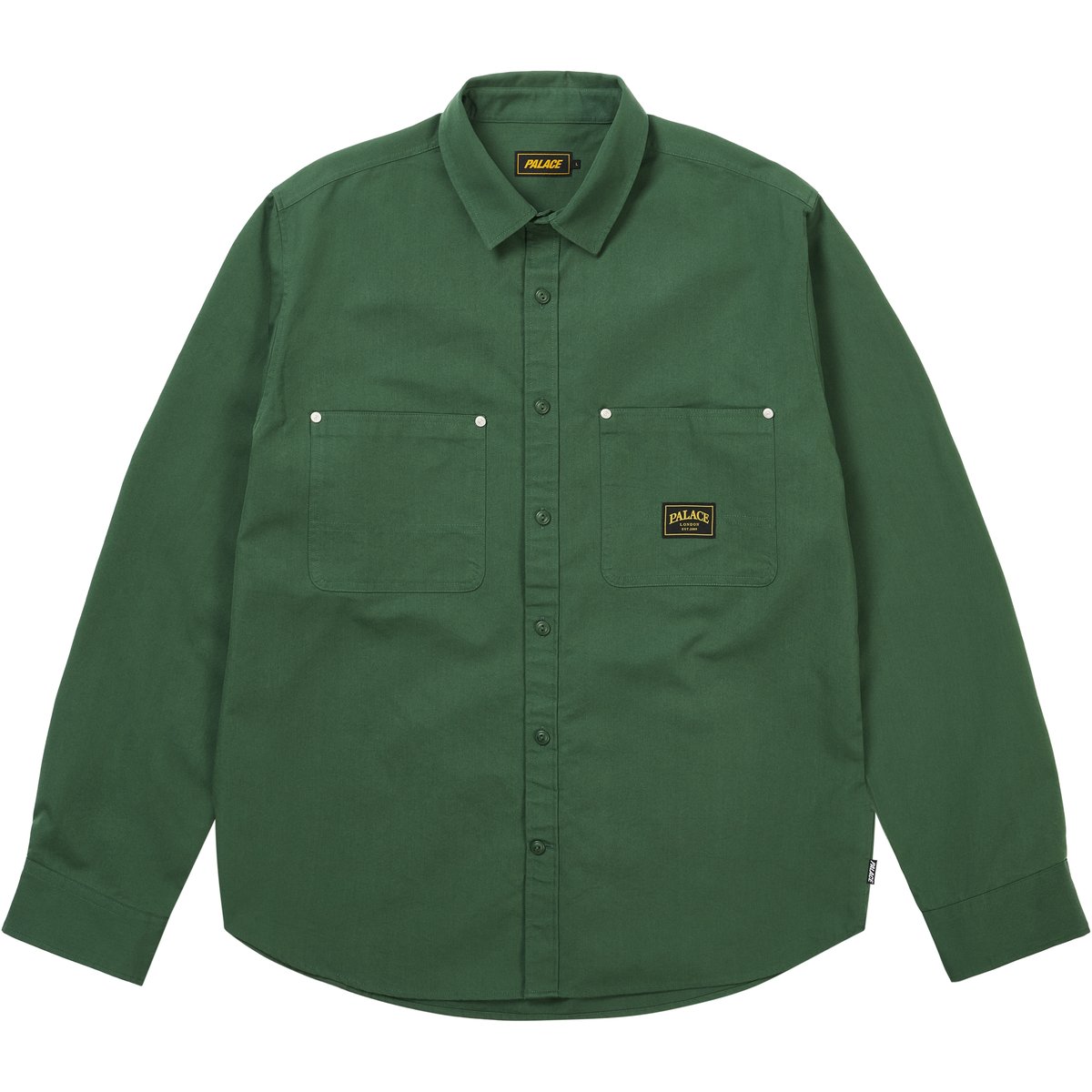 Palace COTTON TWILL OVERSHIRT WASHED GREEN (Spring 2026) - $208.00