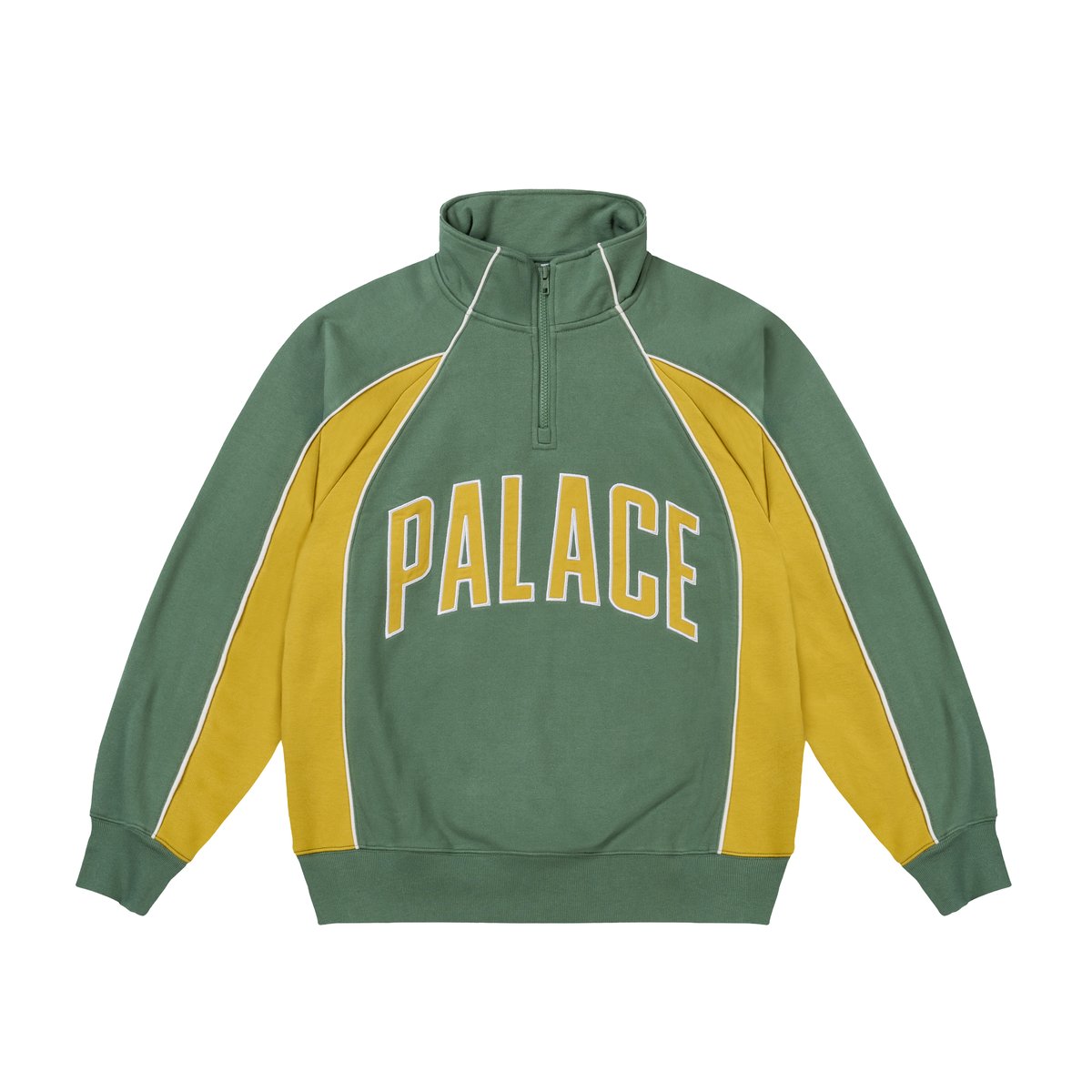 COURTSIDE 1/4 ZIP RACEY GREEN / SUNNY YELLOW - Palace