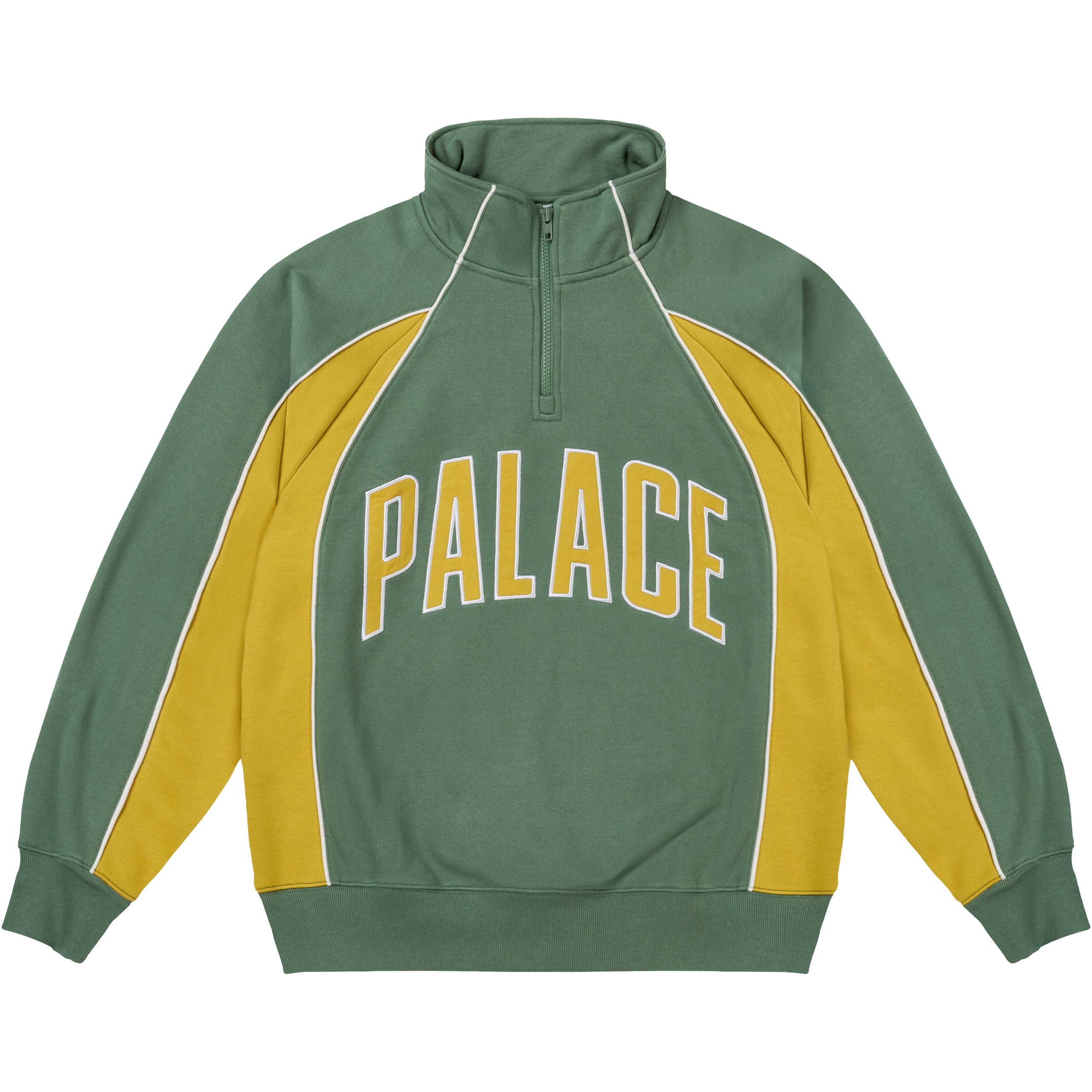 COURTSIDE 1/4 ZIP RACEY GREEN / SUNNY YELLOW
