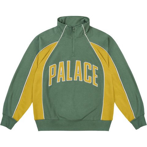 COURTSIDE 1/4 ZIP RACEY GREEN / SUNNY YELLOW
