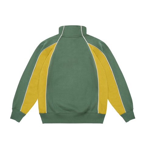 Palace COURTSIDE 1/4 ZIP RACEY GREEN / SUNNY YELLOW - Colorway