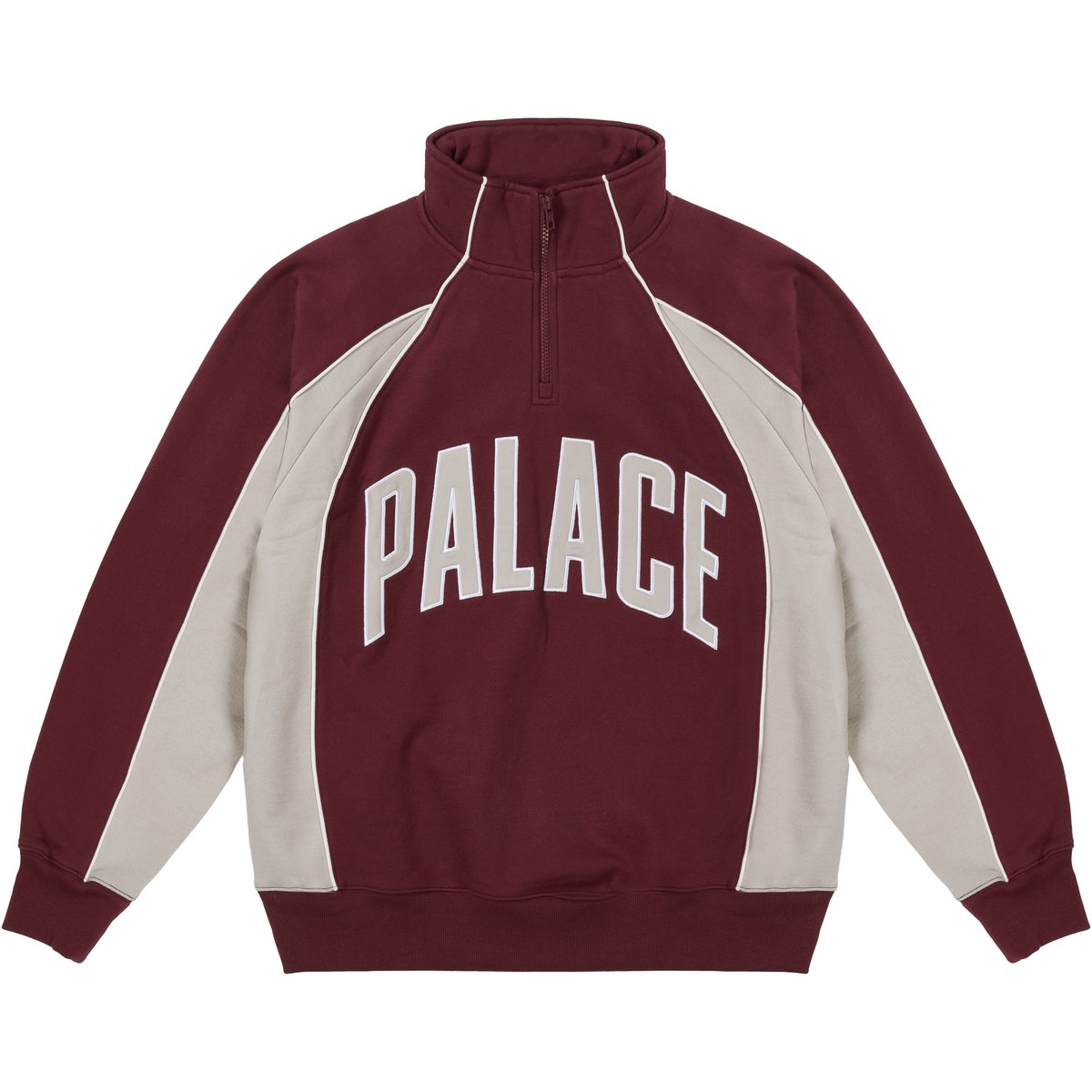 Palace COURTSIDE 1/4 ZIP TAWNY PORT / CONCRETE GREY (Spring 2026) - $168.00
