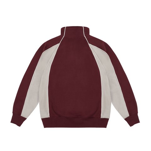Palace COURTSIDE 1/4 ZIP TAWNY PORT / CONCRETE GREY - Colorway