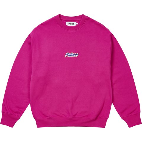 Palace CURRENT CREW HEAVY PINK - $138.00