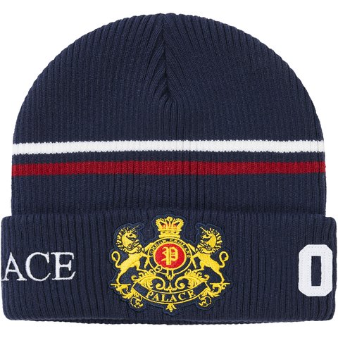 Palace ESTABLISHED BEANIE NAVY - $42.00