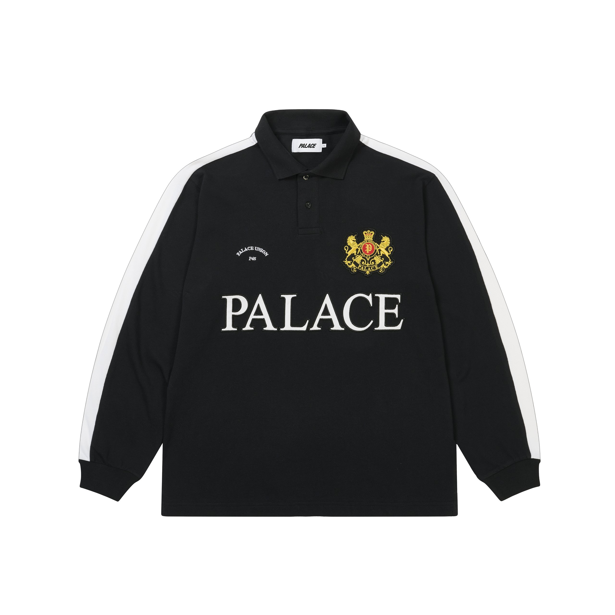 ESTABLISHED LONGSLEEVE POLO BLACK - Spring 2026 - Palace