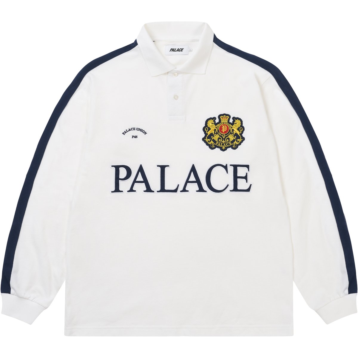 Palace ESTABLISHED LONGSLEEVE POLO NAVY (Spring 2026) - $158.00