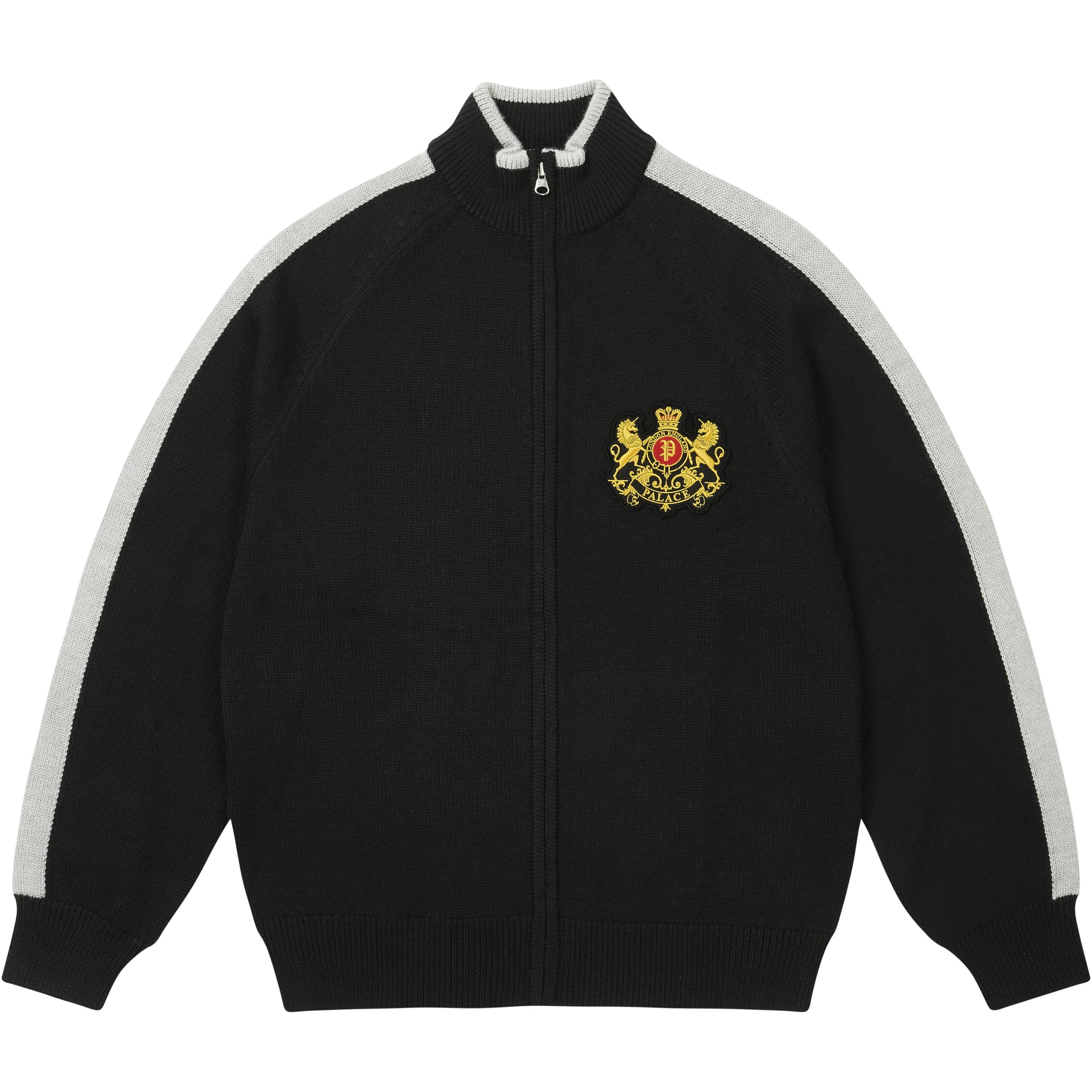 ESTABLISHED ZIP FUNNEL KNIT BLACK