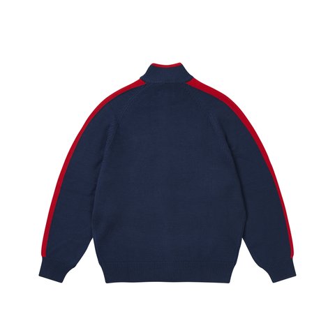 Palace ESTABLISHED ZIP FUNNEL KNIT NAVY - Colorway