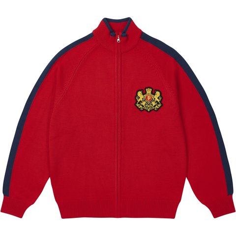 Palace ESTABLISHED ZIP FUNNEL KNIT TRUEST RED - $198.00