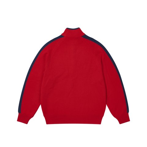 Palace ESTABLISHED ZIP FUNNEL KNIT TRUEST RED - Colorway