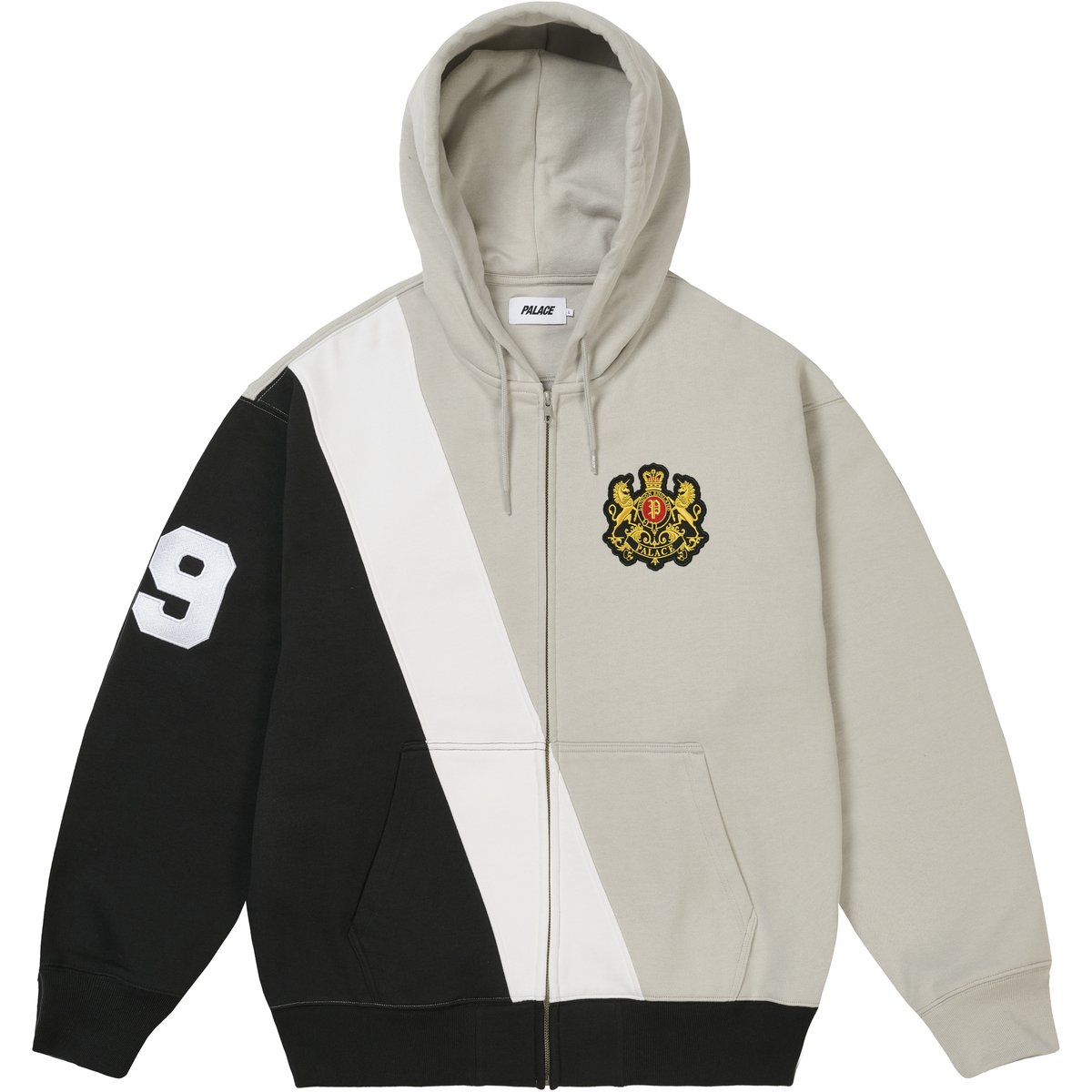 Palace ESTABLISHED ZIP HOOD GREY (Spring 2026) - $178.00