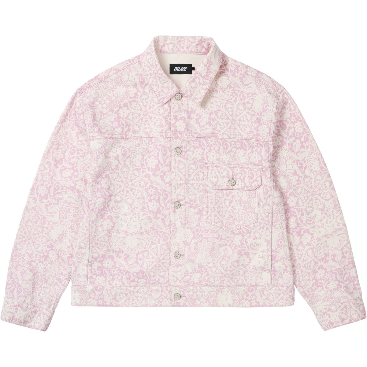 Palace LACE BLEACHED DENIM JACKET PINK DENIM (Spring 2026) - $268.00