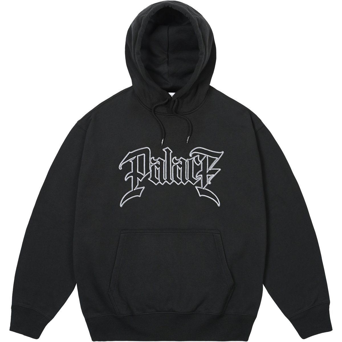 Palace LE SCRIPT HOOD BLACK (Spring 2026) - $168.00