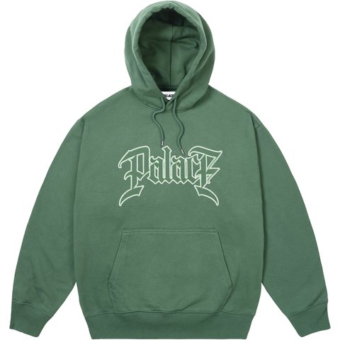 Palace LE SCRIPT HOOD RACEY GREEN