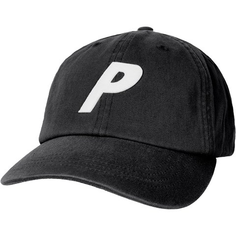 Palace P 6-PANEL BLACK - $48.00