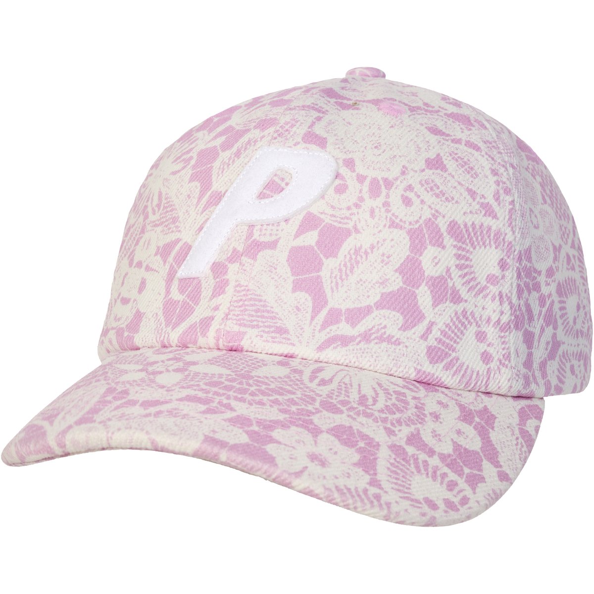 Palace P 6-PANEL DENIM LACE PRINT PINK (Spring 2026) - $48.00