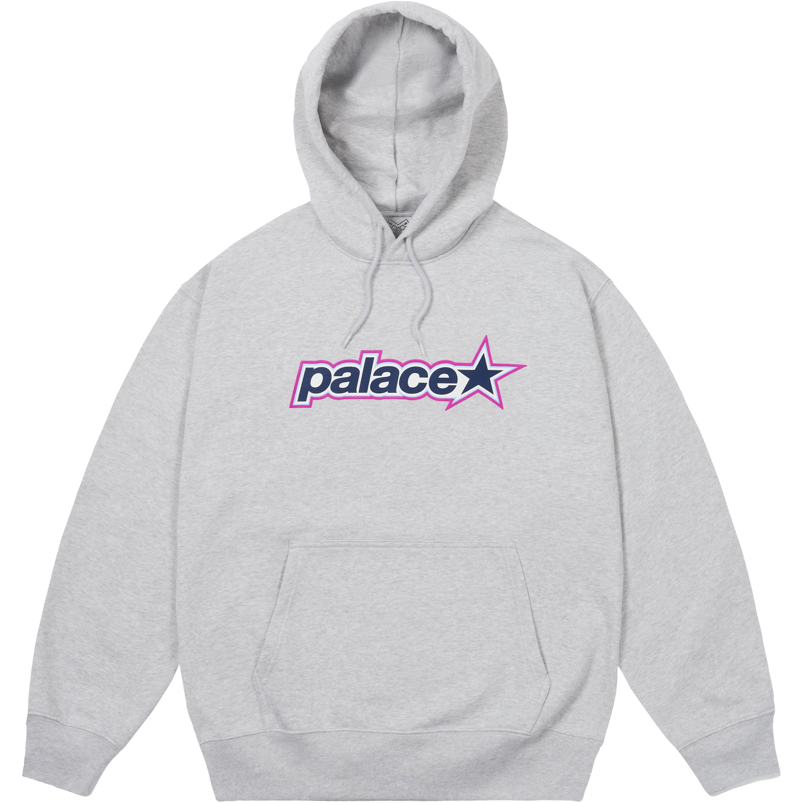 P STAR HOOD GREY MARL