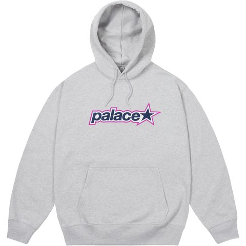 P STAR HOOD GREY MARL
