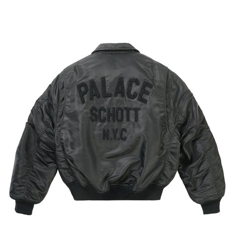 Palace PALACE SCHOTT CWU 90'S FIT BOMBER JACKET BLACK - Colorway