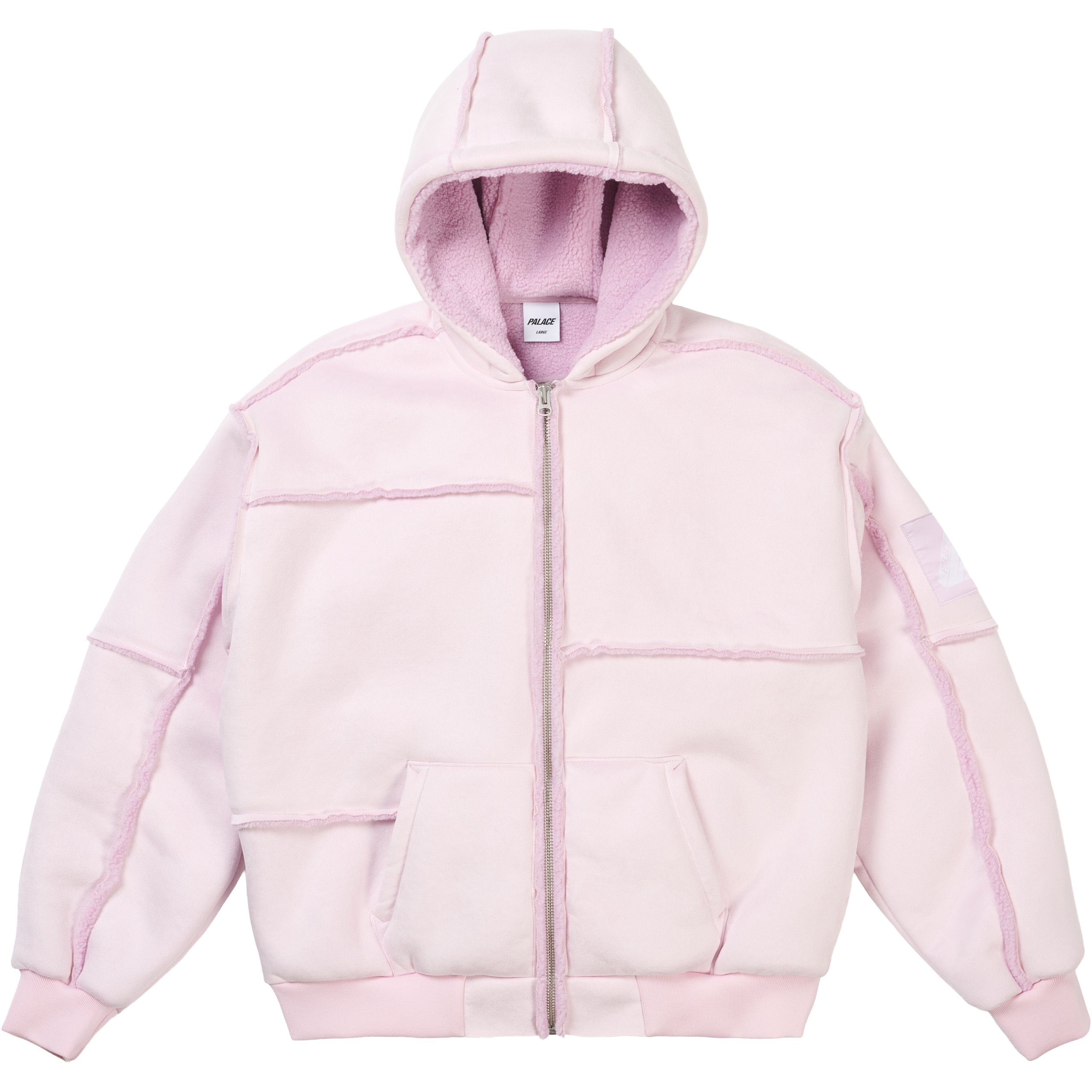 PATCH ME UP SHEARLING JACKET SWEET PINK