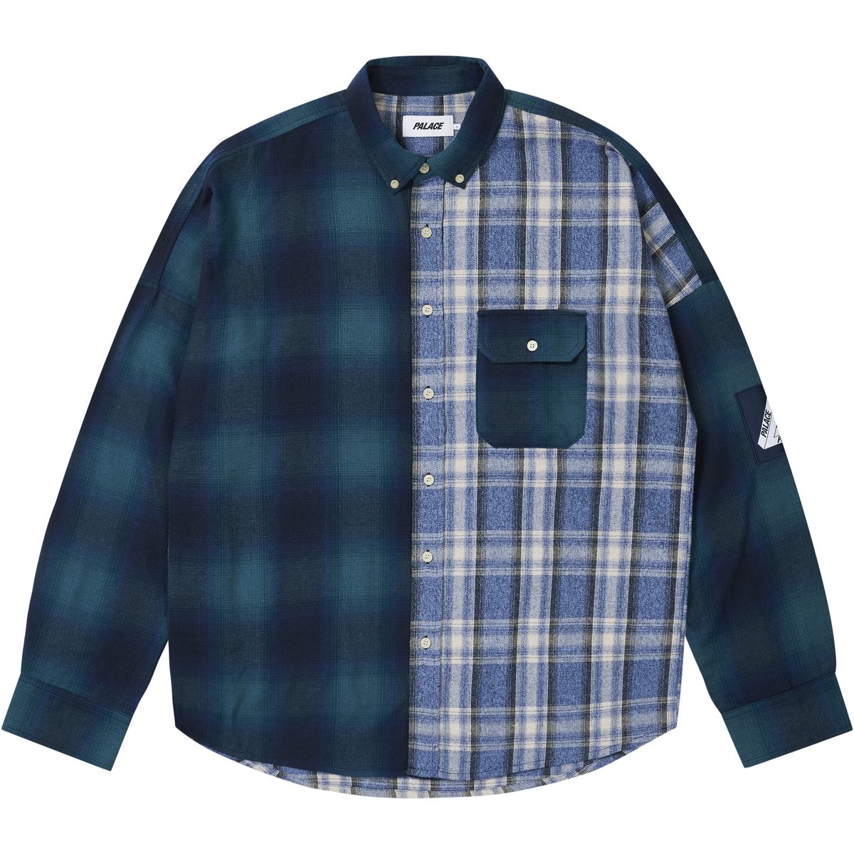 Palace PATCHY FLANNEL SHIRT BLUE (Spring 2026) - $178.00