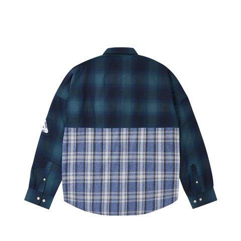 Palace PATCHY FLANNEL SHIRT BLUE - Colorway