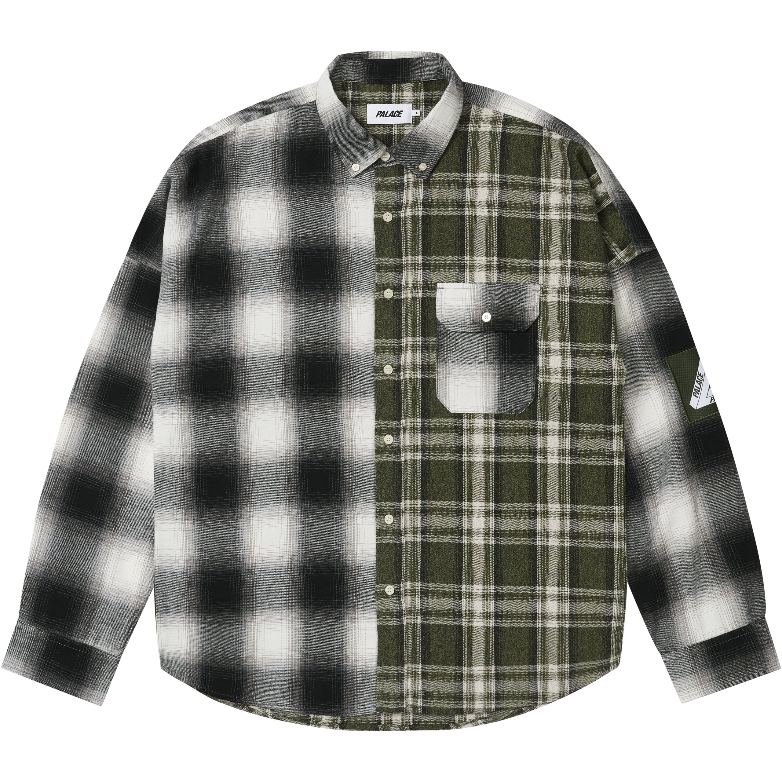 PATCHY FLANNEL SHIRT GREEN