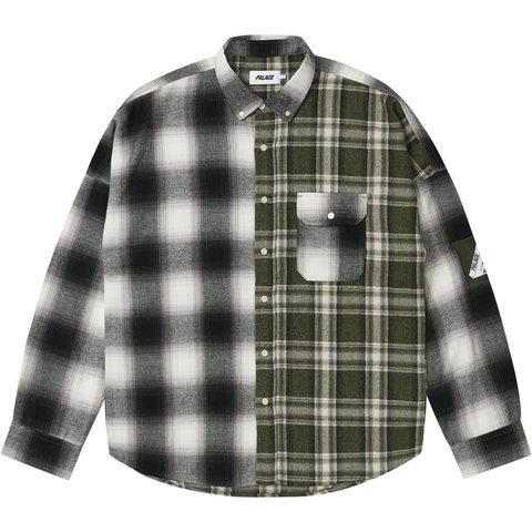 Palace PATCHY FLANNEL SHIRT GREEN - $178.00