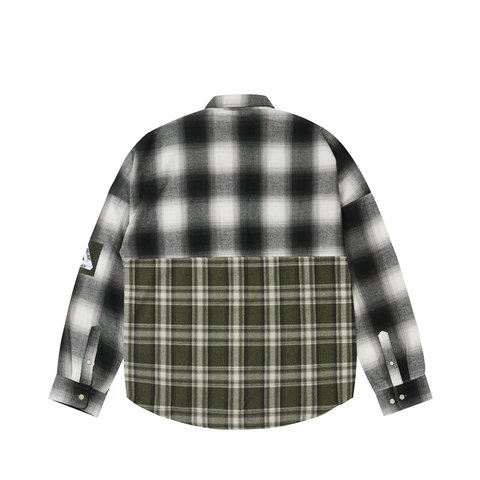 Palace PATCHY FLANNEL SHIRT GREEN - Colorway