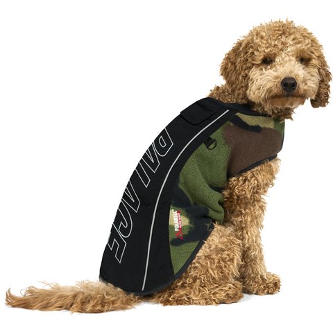 POLARTEC DOG JACKET CAMO / BLACK