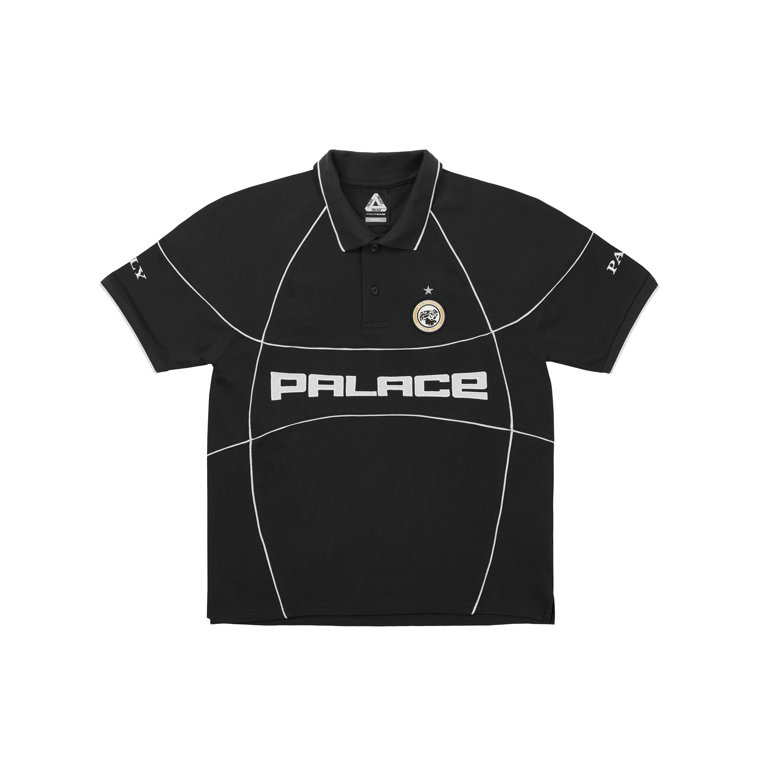 PRO TEAM PIPED POLO BLACK - Spring 2026 - Palace