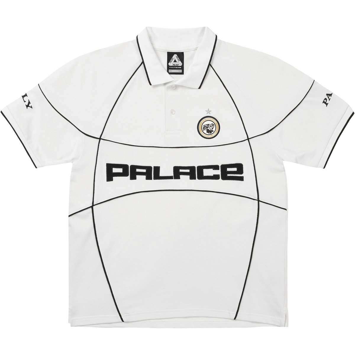Palace PRO TEAM PIPED POLO WHITE (Spring 2026)