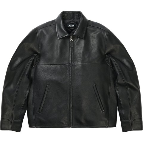 Palace SMOKED LEATHER JACKET BLACK - $1198.00
