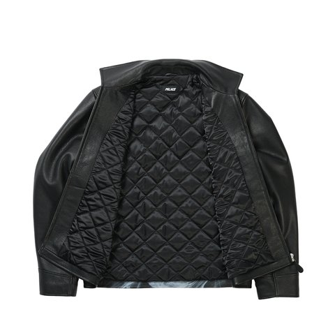 Palace SMOKED LEATHER JACKET BLACK - Colorway