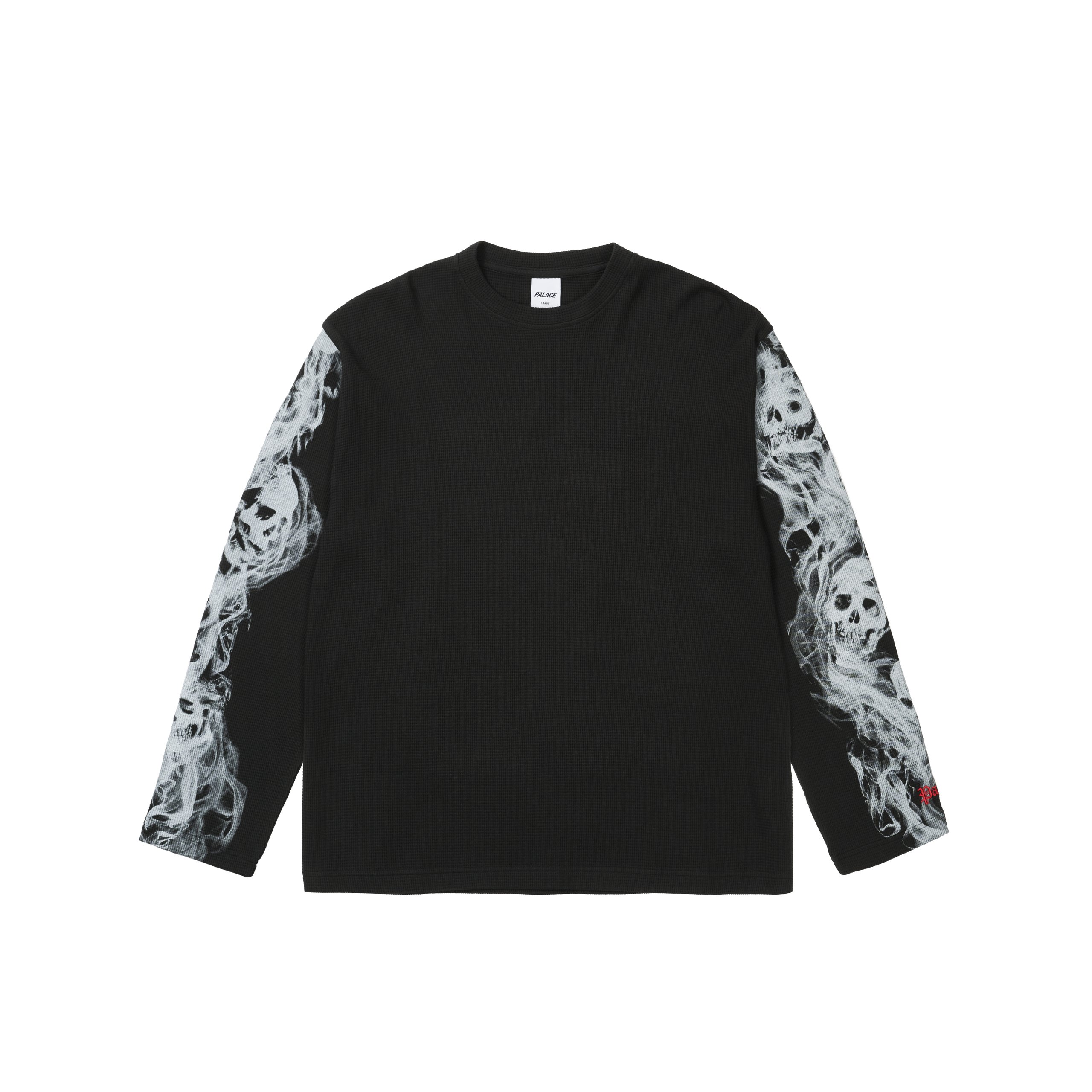 パープル　PALACE Smoked Waffle Longsleeve 即完 SMOKED WAFFLE LONGSLEEVE BLACK - Spring 2026 - Palace