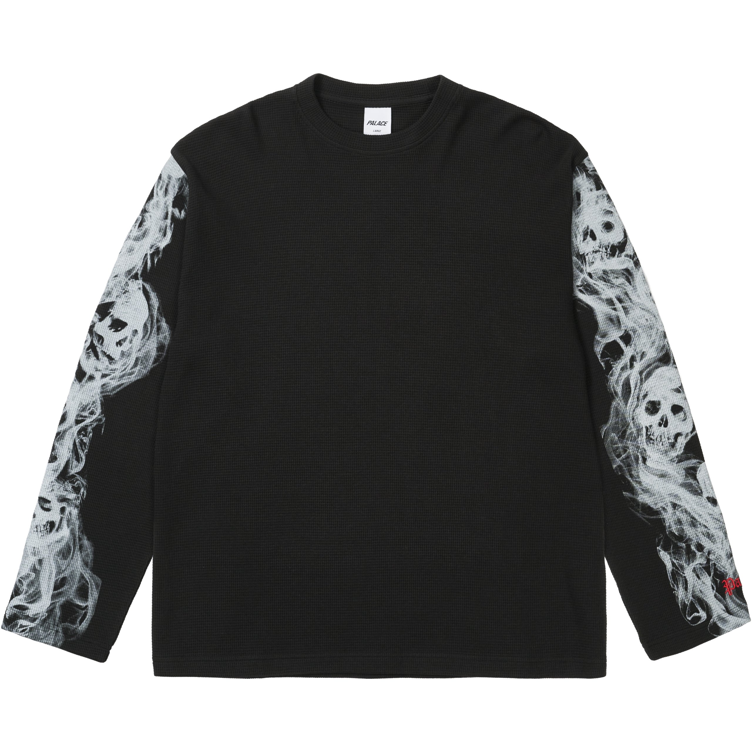 SMOKED WAFFLE LONGSLEEVE BLACK