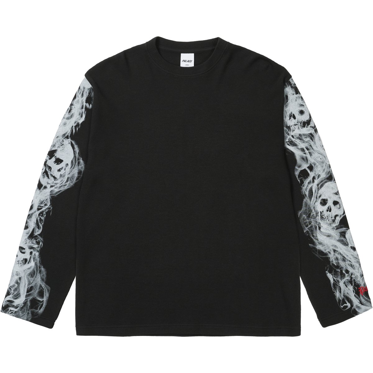 Palace SMOKED WAFFLE LONGSLEEVE BLACK (Spring 2026)