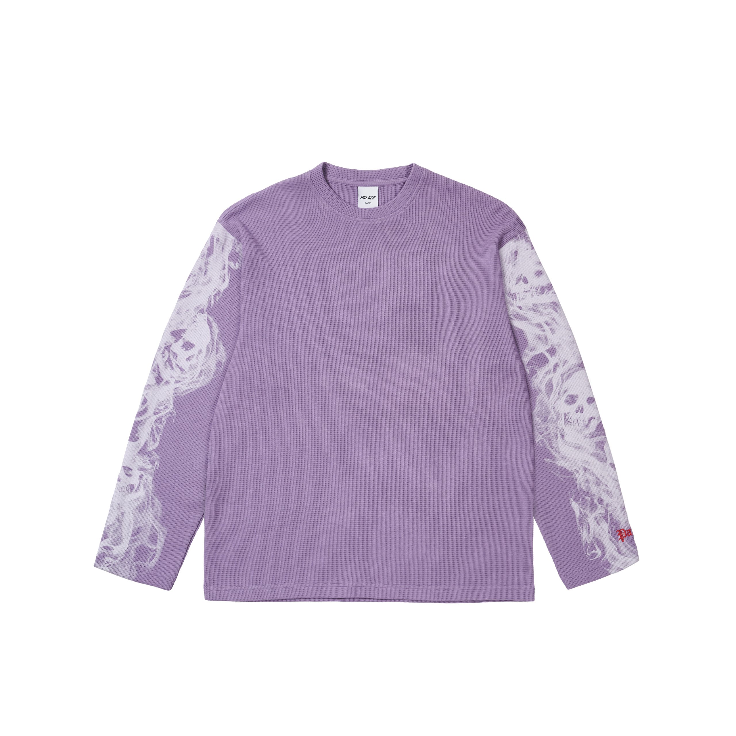 h*i様 PALACE Smoked Waffle Longsleeve SMOKED WAFFLE LONGSLEEVE FLAT GRAPE - Spring 2026 - Palace