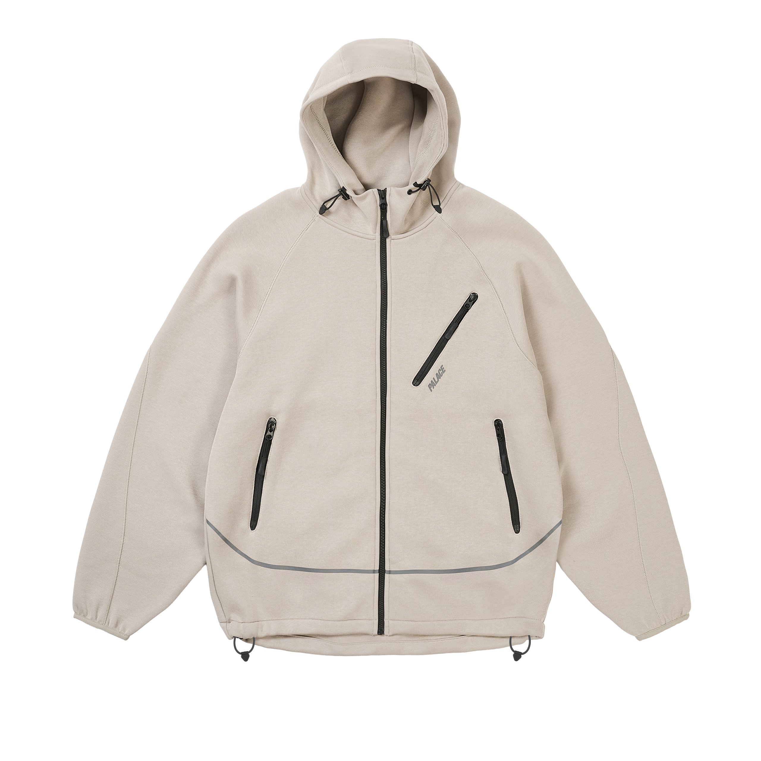 SPORTY ZIP HOOD CONCRETE GREY - PalaceCommunity