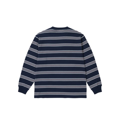 Palace TRIO STRIPE LONGSLEEVE NAVY - Colorway