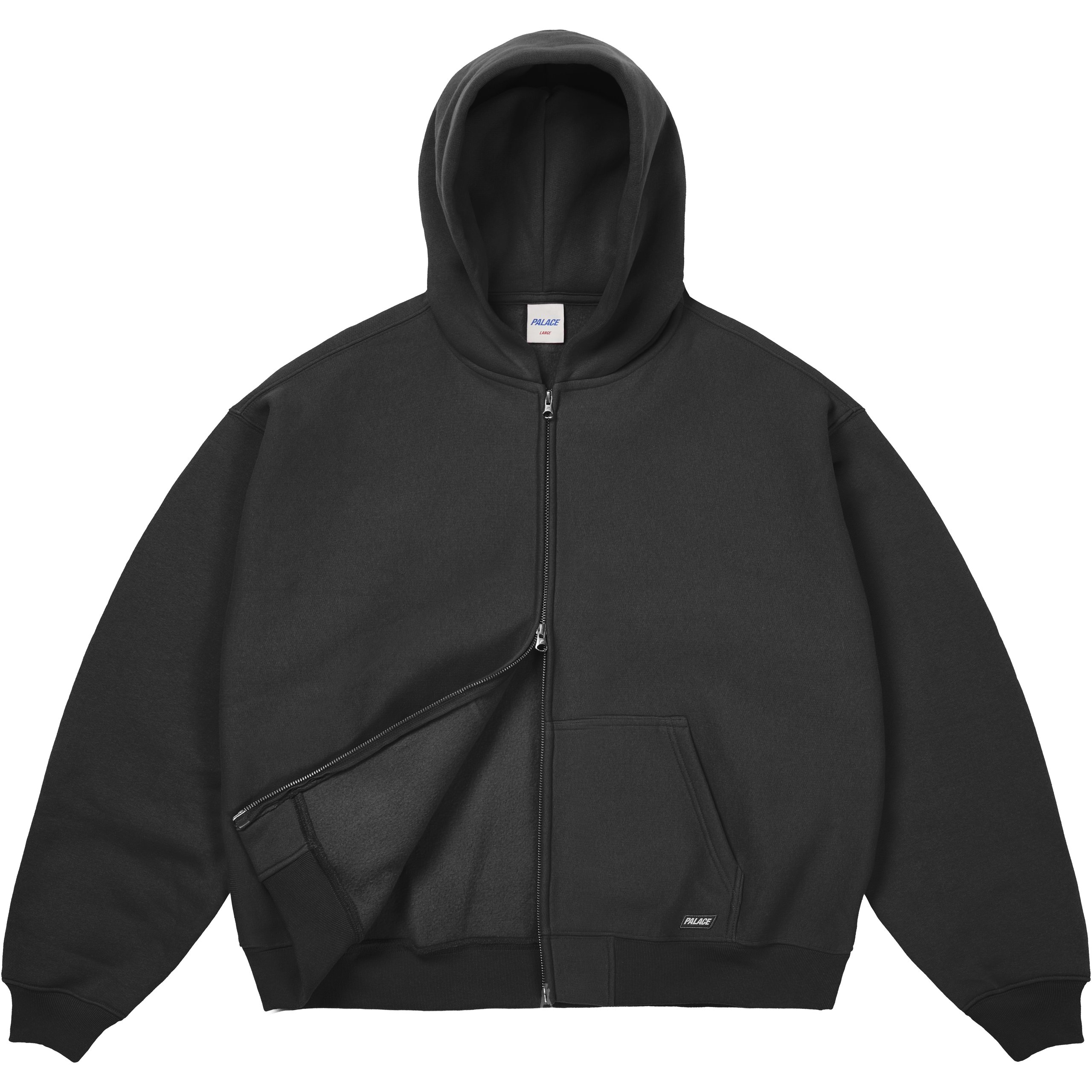 UNISEX ZIP HOOD BLACK