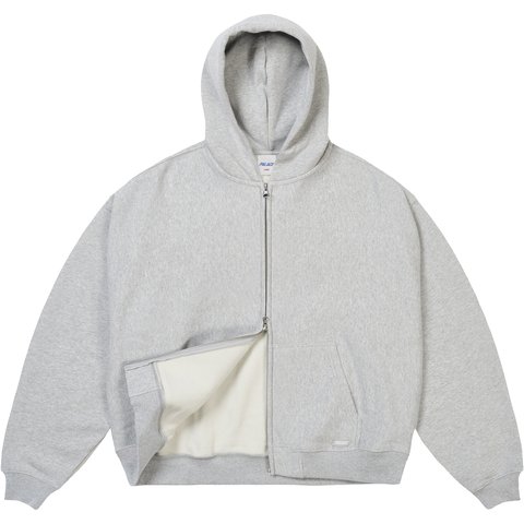 Palace UNISEX ZIP HOOD GREY MARL - $168.00